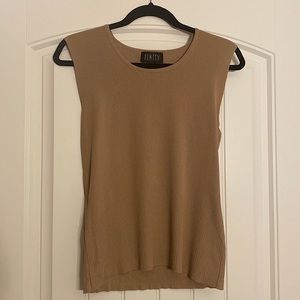 Finity Cardigan Brown Tan Tank Top Shirt- Size M